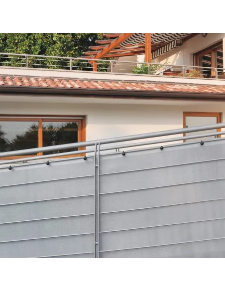 Siatka Ekranująca Dekoracyjna TENAX Double 500x100 Srebrna Ogrodzeniowa