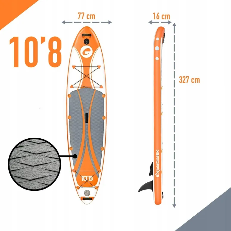 Deska SUP Exprotrek E-S-3 Do Pływania Z Wiosłem 10,8" 327cm