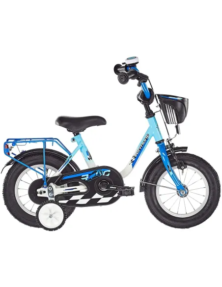 Rower Dziecięcy 12 Chłopięcy Kółka Boczne Bagażnik