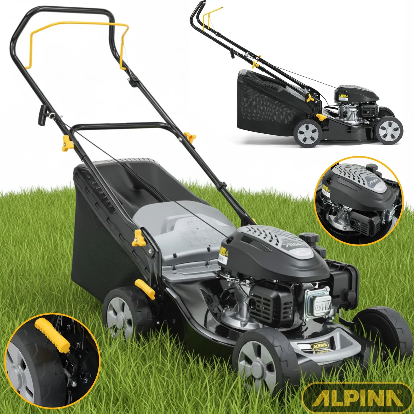 Kosiarka Spalinowa Alpina AL5 41 A Kosz 60L Silnik 123ccm Szerokość 41cm