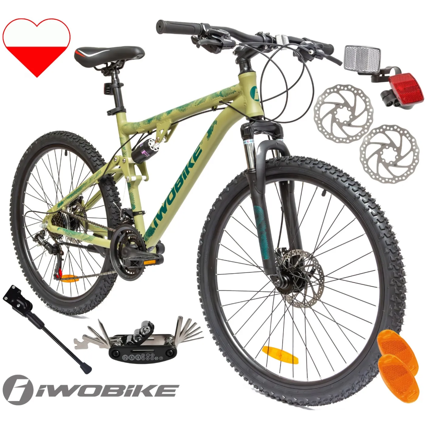 Rower Męski Górski 26 IWOBIKE Shimano Aluminium Amory Tarcze MTB Lekki 2025