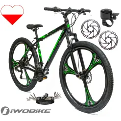 Rower Męski Górski 29" MTB IWOBIKE Shimano 2025 Hardtail Amortyzacja Tarcze