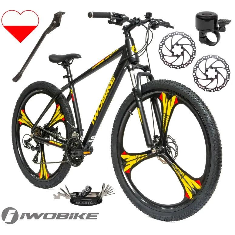 Rower Męski Górski 29 MTB Aluminium Amortyzacja Shimano IWOBIKE 2025 Stopka