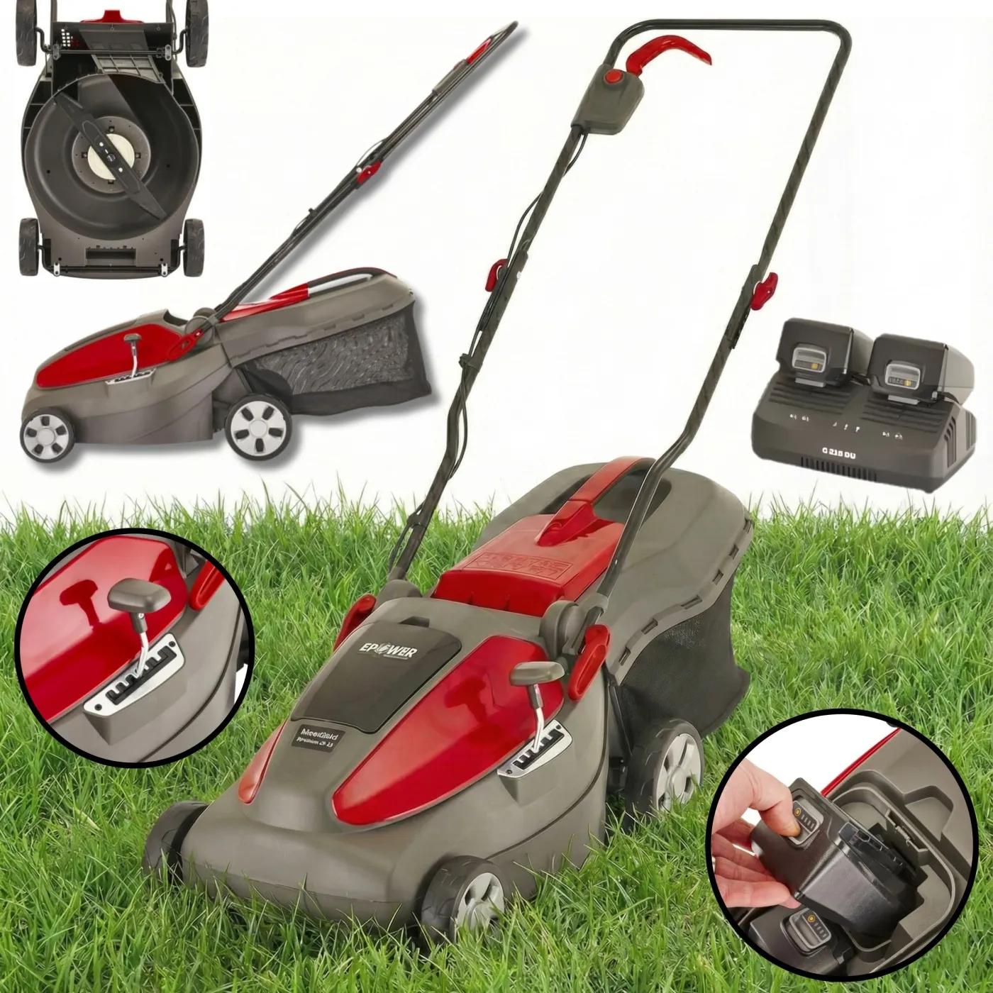 Kosiarka Akumulatorowa MOUNTFIELD 38cm 20V 2x Akumulator 4Ah + Ładowarka