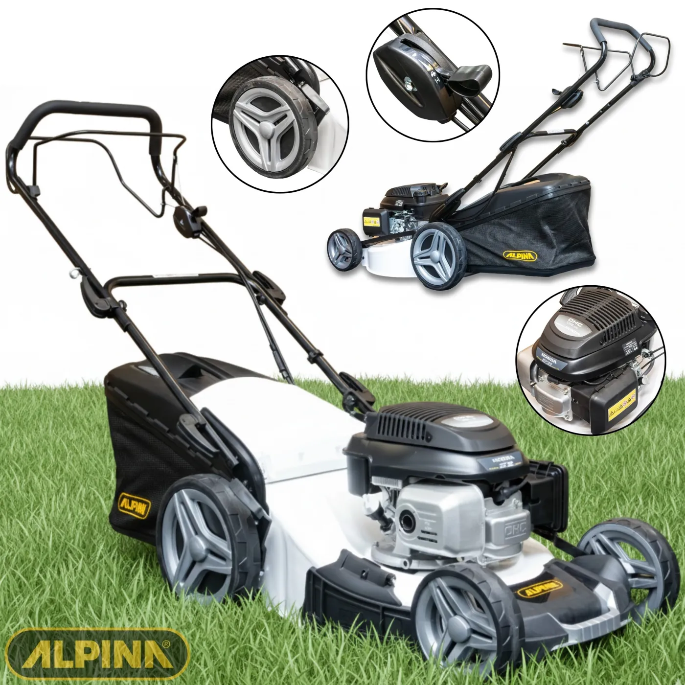 Kosiarka Spalinowa ALPINA z Napędem Silnik Honda GCV 135E 135cm3 46cm 60L