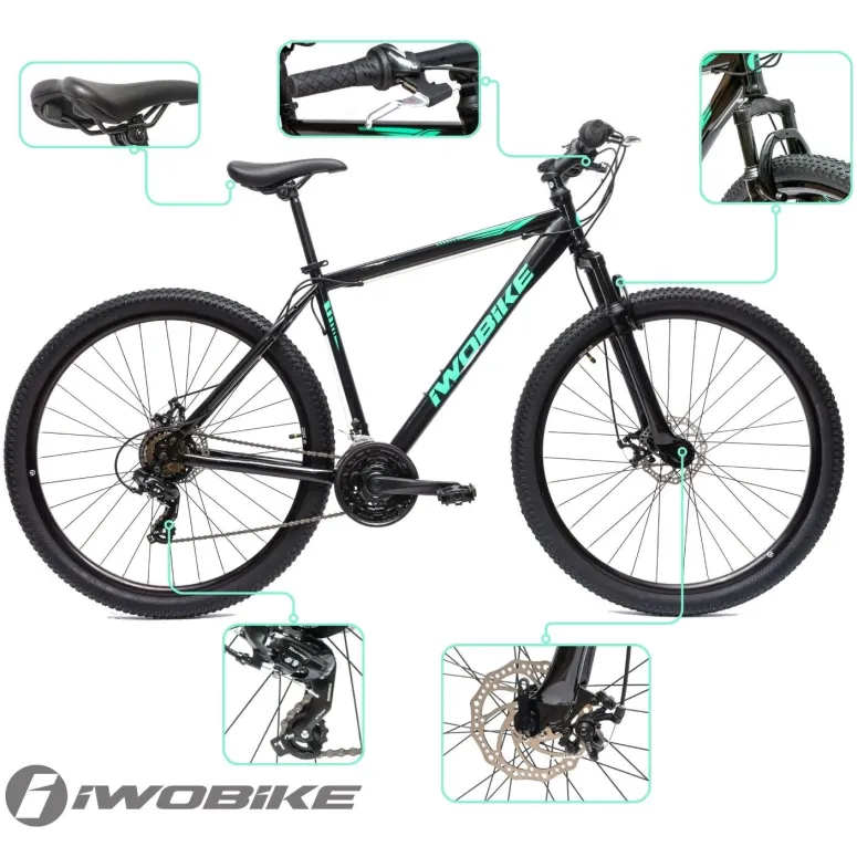 Rower Męski Górski 29" MTB IWOBIKE Shimano Hardtail Amortyzacja Tarcze 2025