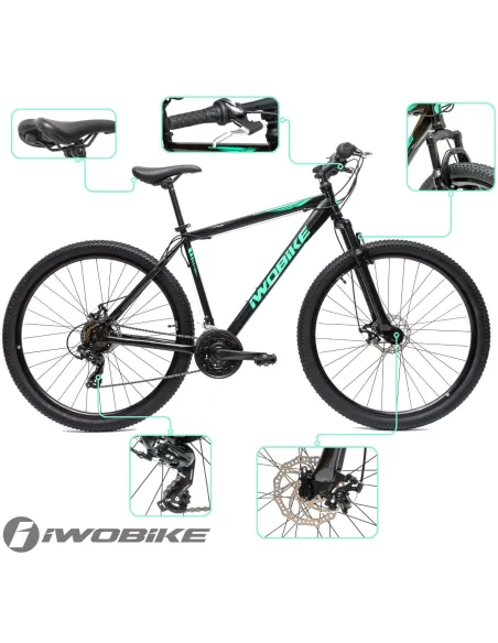 Rower Męski Górski 29" MTB IWOBIKE Shimano Hardtail Amortyzacja Tarcze 2025