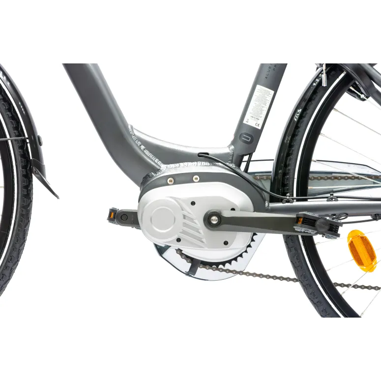 Rower Elektryczny Damski Miejski 28" SHIMANO 250 W LCD Dzień Dziadka Babci