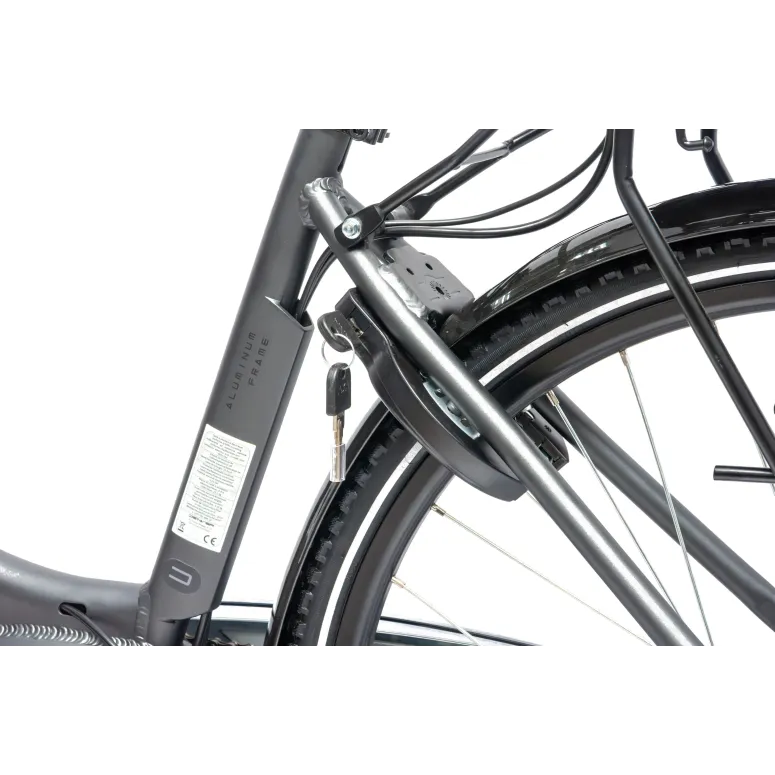 Rower Elektryczny Damski Miejski 28" SHIMANO 250 W LCD Dzień Dziadka Babci