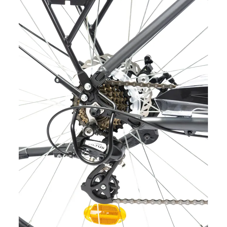 Rower Elektryczny Damski Miejski 28" SHIMANO 250 W LCD Dzień Dziadka Babci