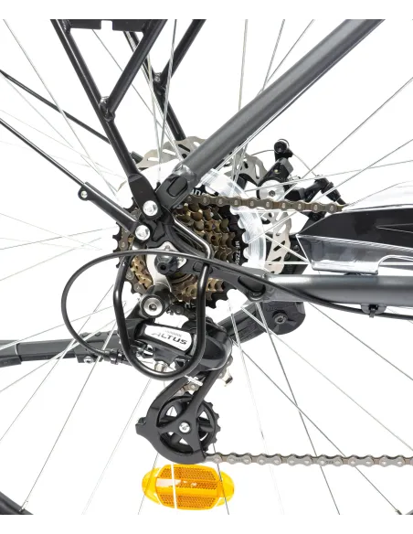 Rower Elektryczny Damski Miejski 28" SHIMANO 250 W LCD Alu Amor Tarczowe