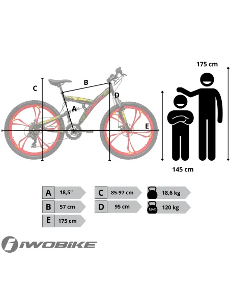 Rower Męski Damski Górski 26" IWOBIKE Felgi Shimano MTB Tarcze Full Amory