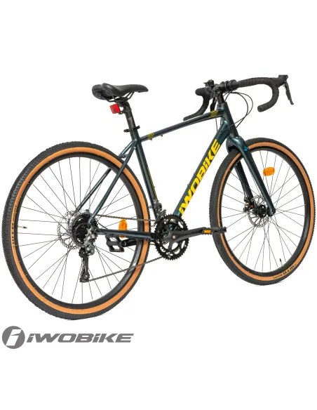 Rower Męski Gravel 28 Aluminium IWOBIKE 2025 Shimano Claris Tarcze Lekki