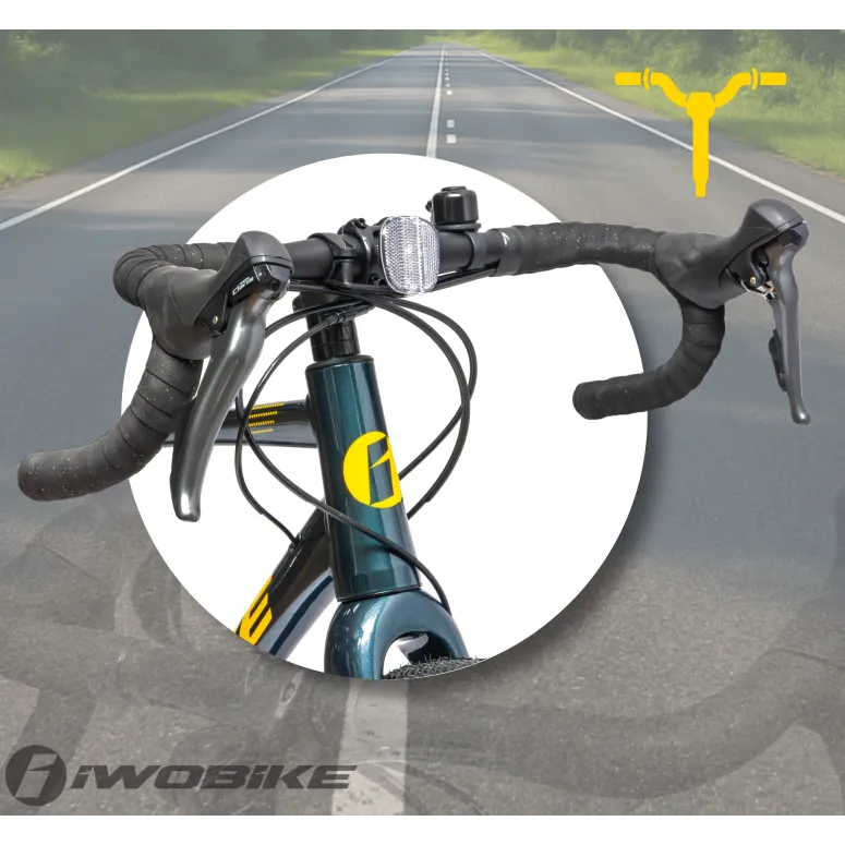 Rower Męski Gravel 28 Aluminium IWOBIKE 2025 Shimano Claris Tarcze Lekki