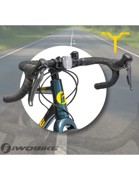 Rower Męski Gravel 28 Aluminium IWOBIKE 2025 Shimano Claris Tarcze Lekki