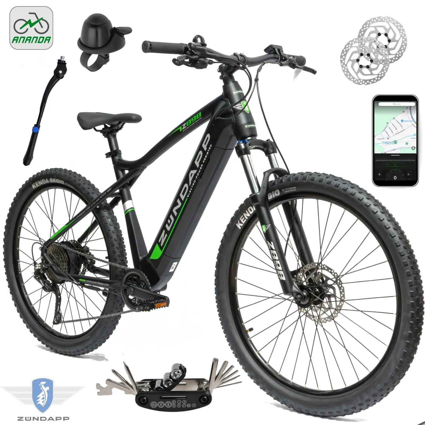 Rower Elektryczny Męski Damski Górski 27,5 MTB Deore LCD Aplikacja NFC 2025