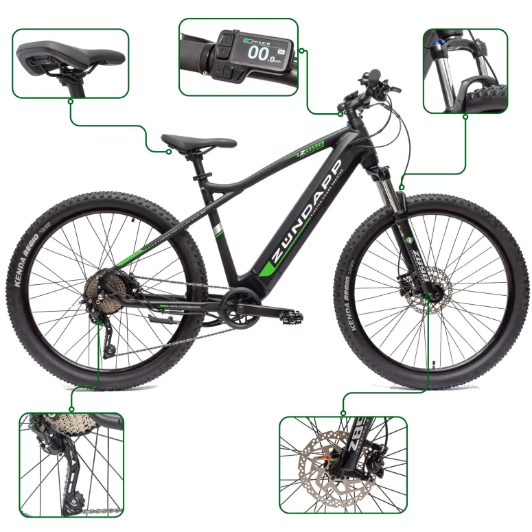 Rower Elektryczny Męski Damski Górski 27,5 MTB Deore LCD Aplikacja NFC 2025