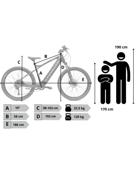 Rower Elektryczny Męski Damski Górski 27,5 MTB Deore LCD Aplikacja NFC 2025