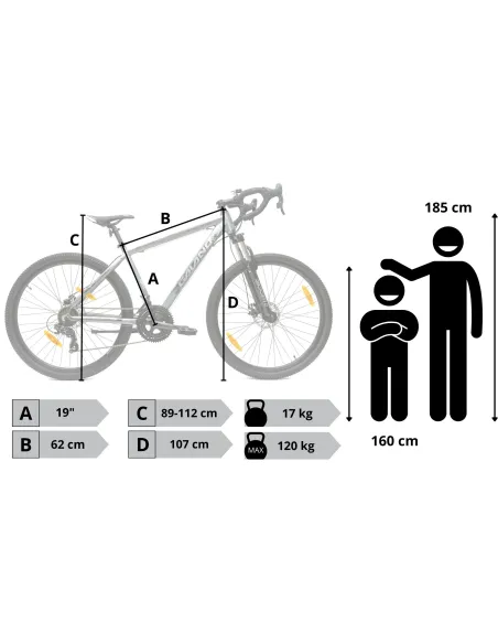 Rower Gravel 29 Przełajowy Aluminiowy Tarcze 14 Bieg Dzwonek Klamkomanetki