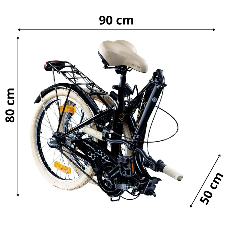 Rower Damski Męski Składany 20" SHIMANO Nexus Miejski Składak Oświetlenie