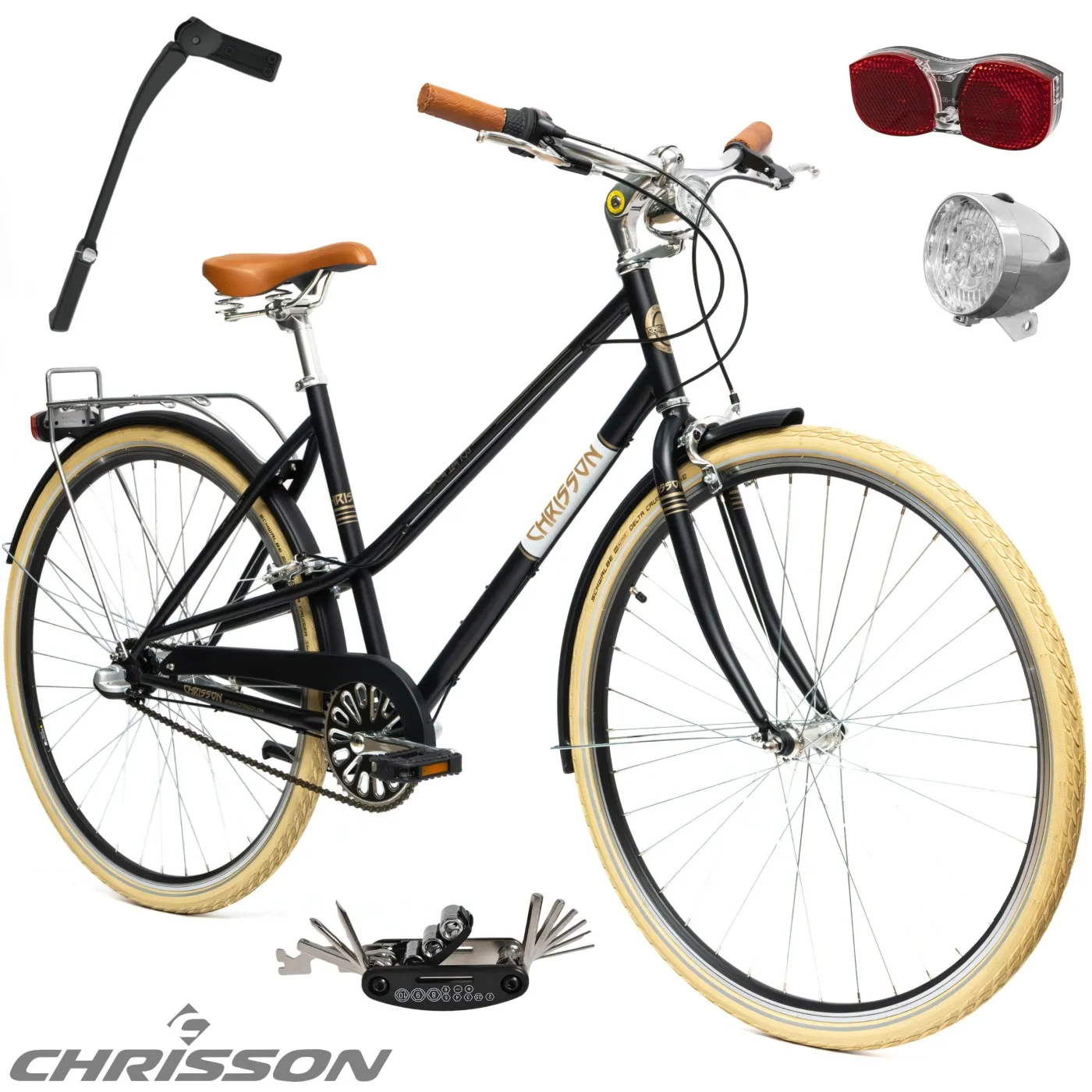 Rower Damski Miejski Koła 28" SHIMANO Bagażnik Błotniki Oświetlenie Stopka