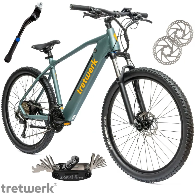 Rower Elektryczny Męski Damski Górski 27,5" MTB Shimano Alivio 250 W LCD