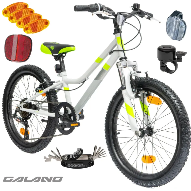 Rower Dziecięcy Chłopięcy Koła 20 Dzwonek Stopka Amortyzacja SAIGUAN 7 bieg
