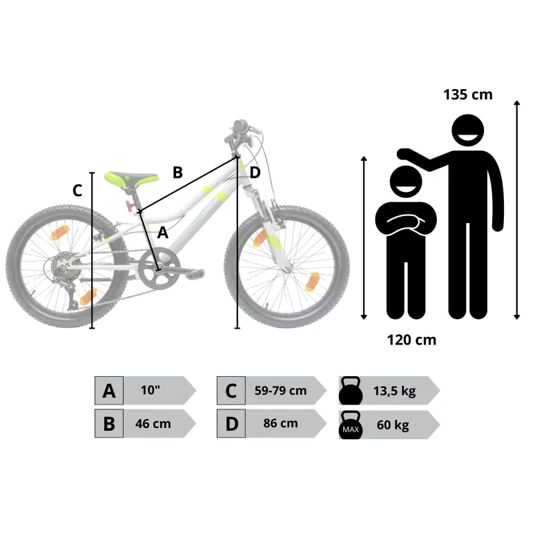 Rower Dziecięcy Chłopięcy Koła 20 Dzwonek Stopka Amortyzacja SAIGUAN 7 bieg