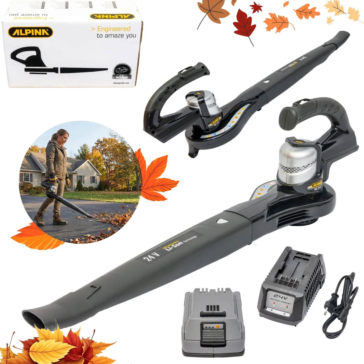 Dmuchawa Akumulatorowa ALPINA ABL 24 B LEKKA 1.9kg Akumulator + Ładowarka