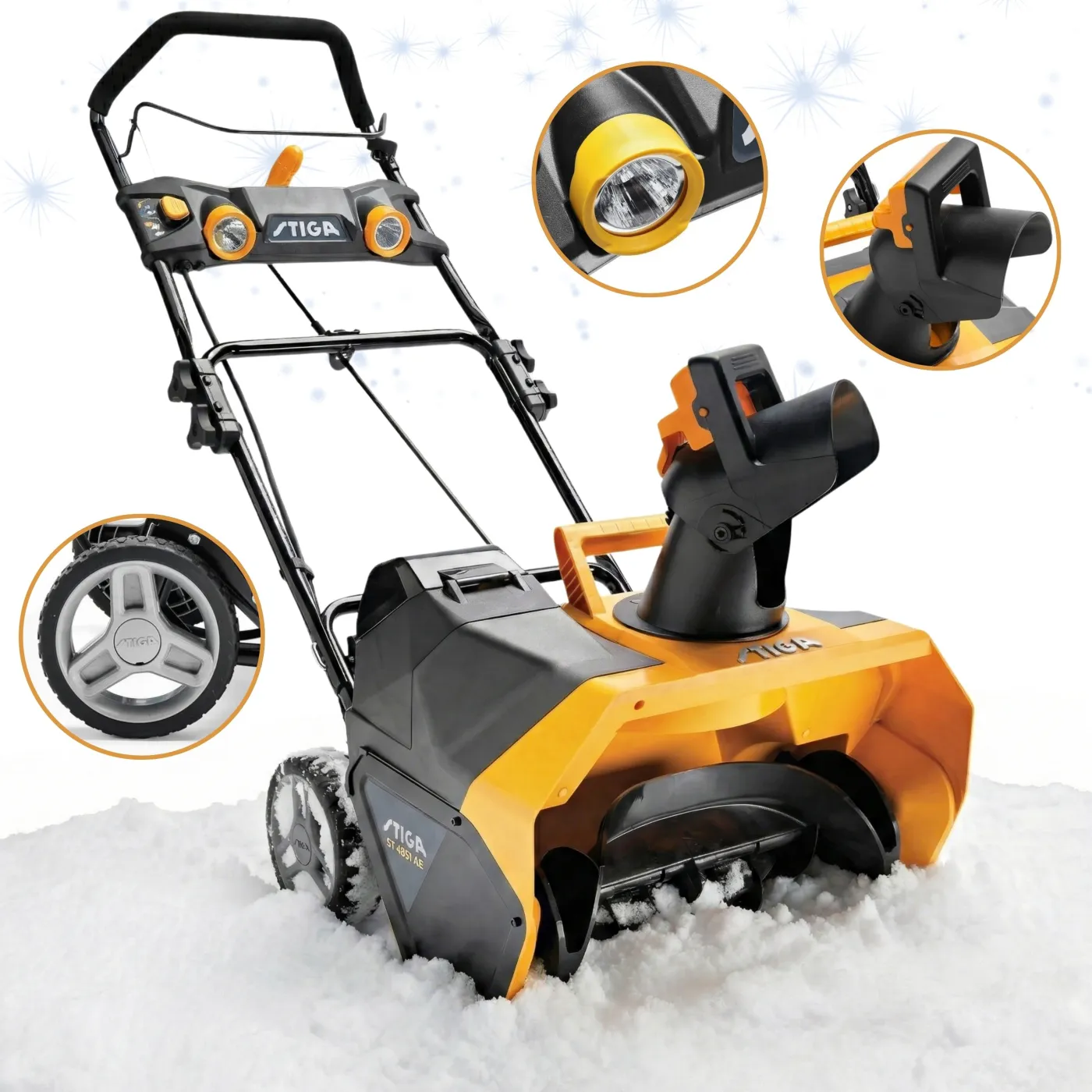 Odśnieżarka Akumulatorowa STIGA ST 4851 AE 51cm Wyrzut 6m 180° Lampy LED