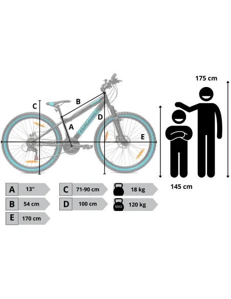 Rower Górski Młodzieżowy 26" MTB Tarcze 18 Biegów Shimano Odblaski Dzwonek