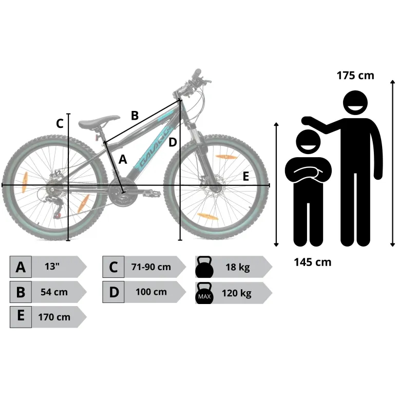 Rower Górski Młodzieżowy 26" MTB Tarcze 18 Biegów Shimano Odblaski Dzwonek