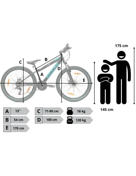 Rower Górski Młodzieżowy 26" MTB Tarcze 18 Biegów Shimano Odblaski Dzwonek