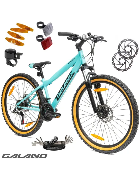Rower Górski Młodzieżowy 26" MTB Tarcze 18 Biegów Shimano Odblaski Dzwonek