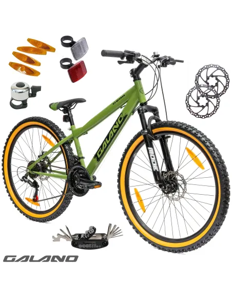 Rower Górski Młodzieżowy 26" MTB Tarcze 18 Biegów Shimano Odblaski Dzwonek
