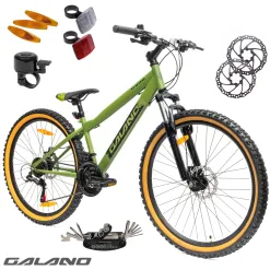 Rower Górski Młodzieżowy 26" MTB Tarcze 18 Biegów Shimano Odblaski Dzwonek