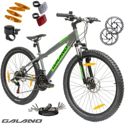 Rower Górski Młodzieżowy 26" MTB Tarcze 18 Biegów Shimano Odblaski Dzwonek
