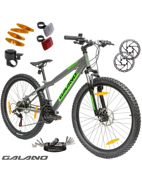 Rower Górski Młodzieżowy 26" MTB Tarcze 18 Biegów Shimano Odblaski Dzwonek