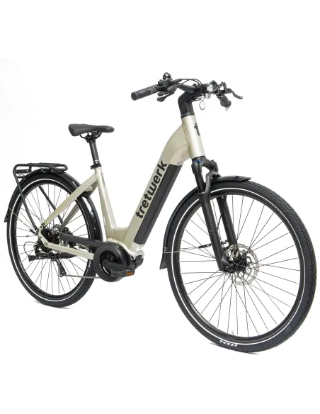 Rower Elektryczny Damski Miejski 28" SHIMANO 250 W LCD Aplikacja NFC 2025