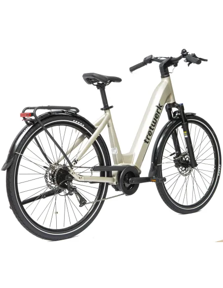 Rower Elektryczny Damski Miejski 28" SHIMANO 250 W LCD Aplikacja NFC 2025