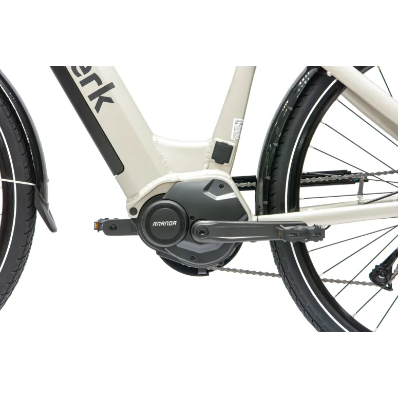 Rower Elektryczny Damski Miejski 28" SHIMANO 250 W LCD Aplikacja NFC 2025