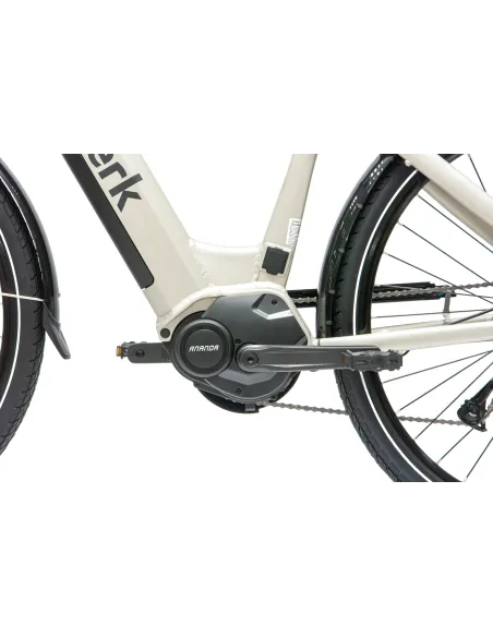 Rower Elektryczny Damski Miejski 28" SHIMANO 250 W LCD Aplikacja NFC 2025