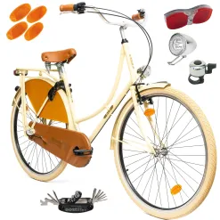 Rower Damski Miejski Koła 28" SHIMANO Nexus Oświetlenie Bagażnik Błotniki