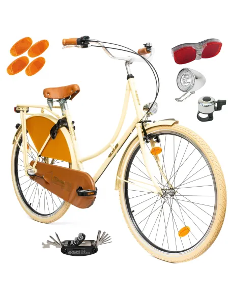 Rower Damski Miejski Koła 28" SHIMANO Nexus Oświetlenie Bagażnik Błotniki