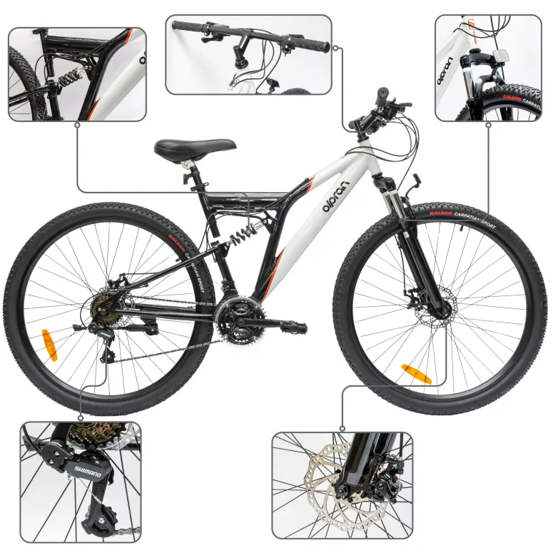 Rower Męski Damski Górski Koła 29" SHIMANO MTB Full Amortyzacja Aluminium