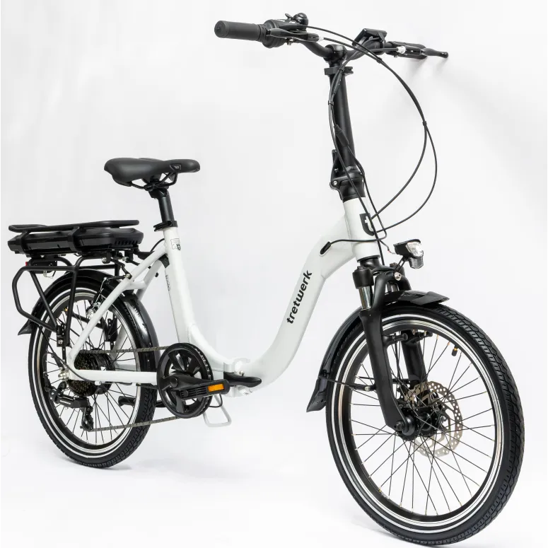 Rower Elektryczny Składany 20" Shimano Alu Amortyzacja Przód Oświetlenie