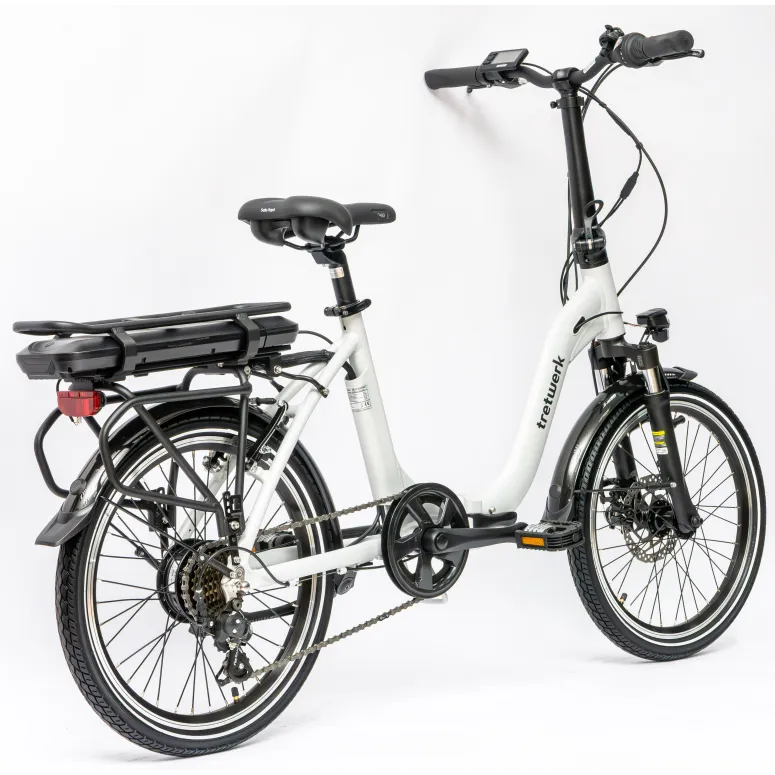 Rower Elektryczny Składany 20" Shimano Alu Amortyzacja Przód Oświetlenie