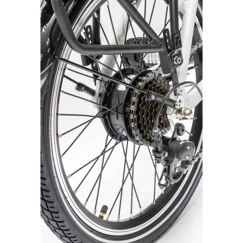 Rower Elektryczny Składany 20" Shimano Alu Amortyzacja Przód Oświetlenie