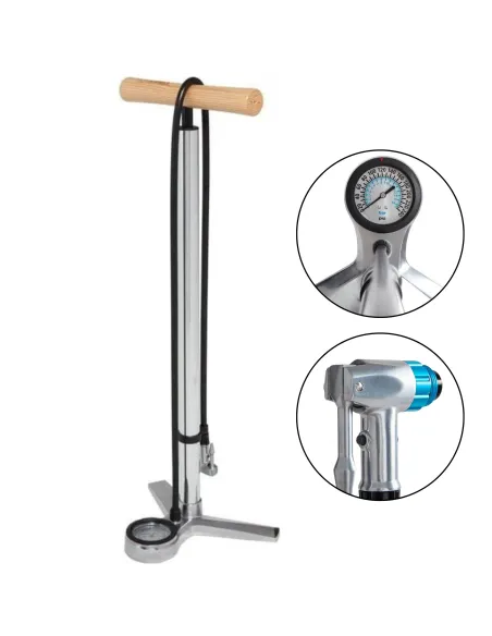 Pompka Rowerowa z Manometrem 2,5” Truflo Classictrax 240 PSI Podłogowa
