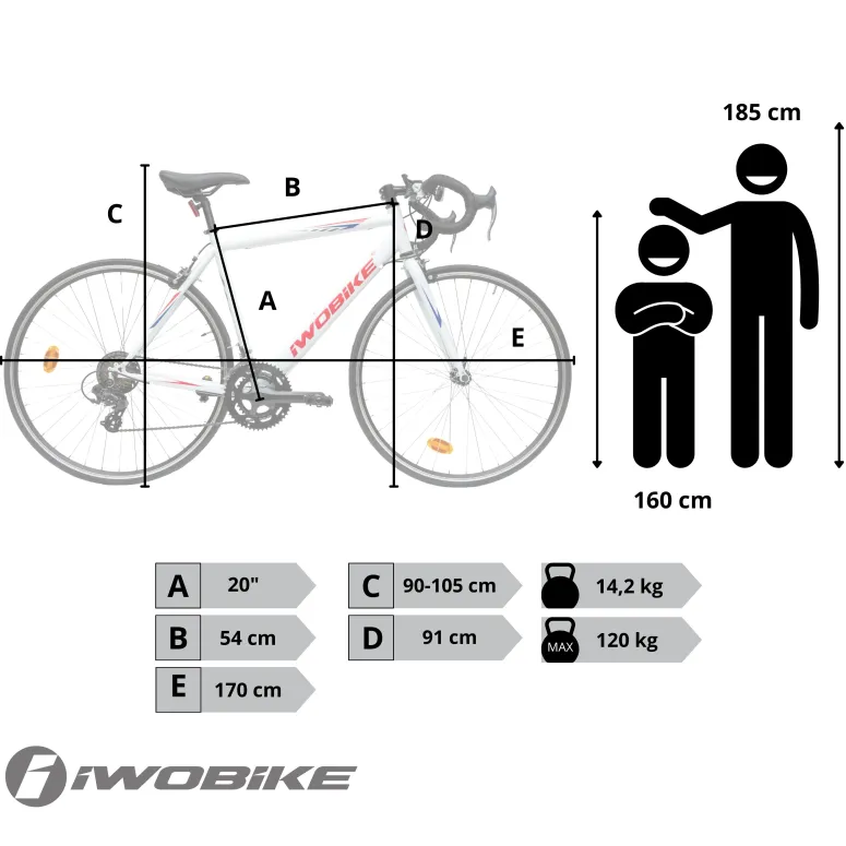 Rower Męski Szosowy Koła 28" Shimano IWOBIKE 2025 Lekki Kolarzówka Szosówka